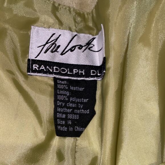 The Look by Randolph Duke Vintage Light Olive Green Suede Cropped Pants Sz 34 - Picture 4 of 10